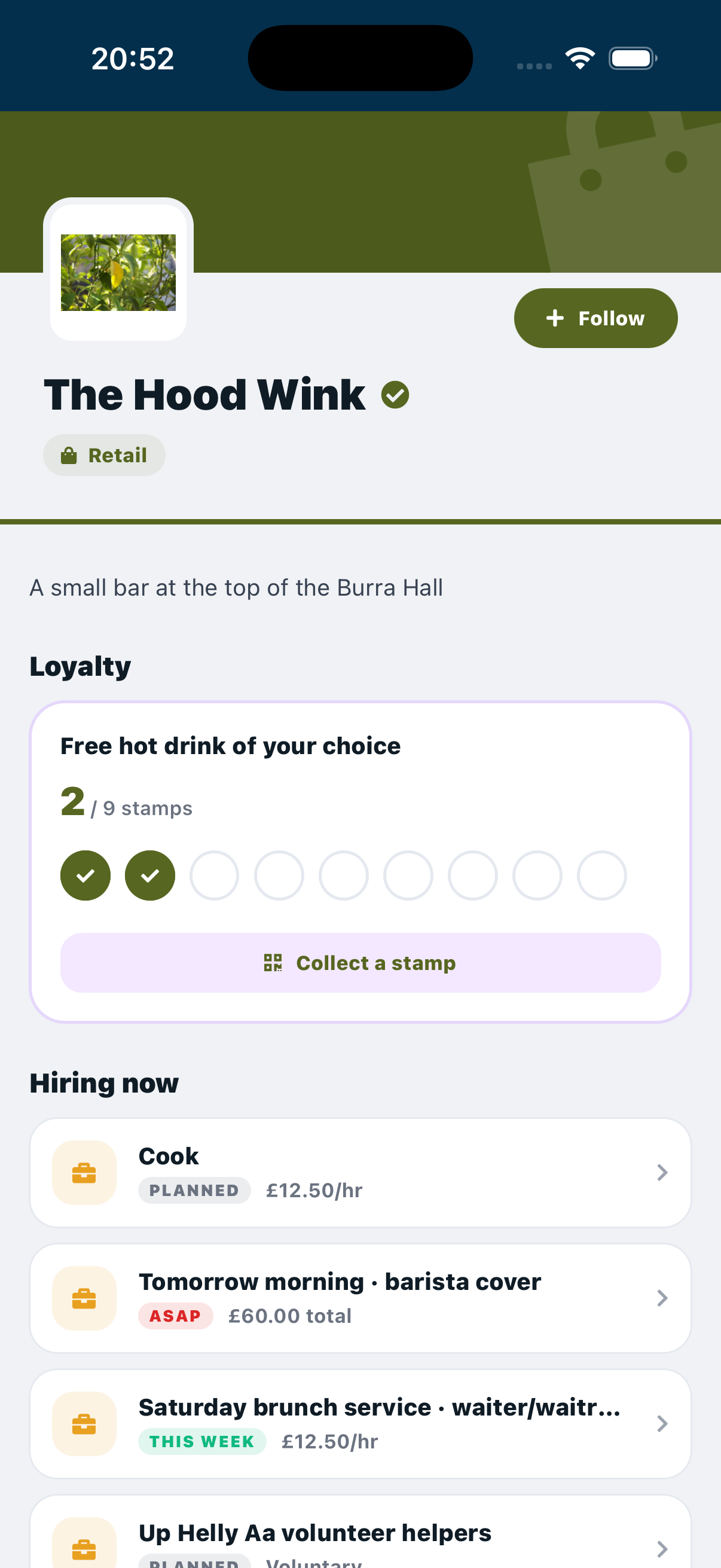 Offers, stamps & loyalty